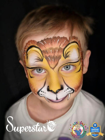 Linnea Novak Lion Painting using Little Safari by Superstar
