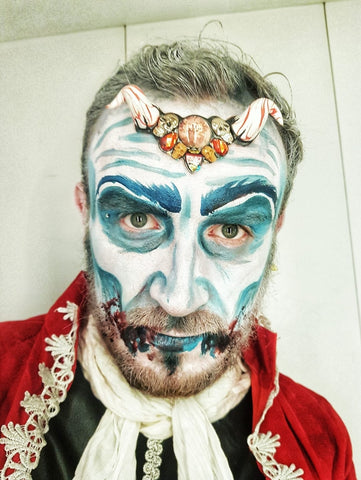 Thomas Bartley Blue Vampire face paint makeup idea