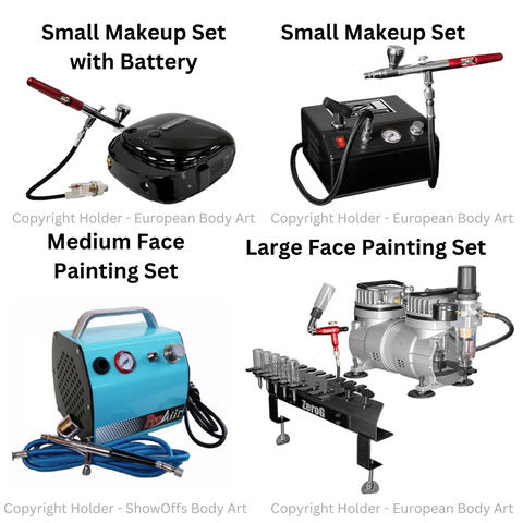 different kinds of airbrush face painting compressors