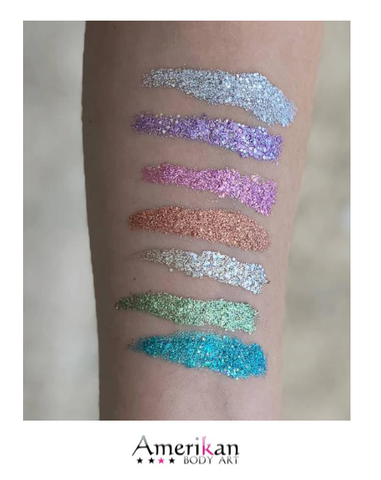 Amerikan Body Art Fine Glitter Creme Swatches