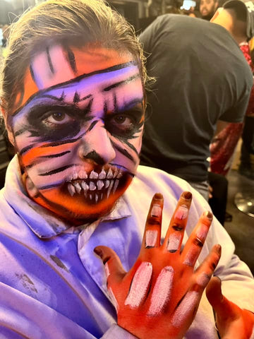 Angie Garcia Glitterbrush Face Painting  scary mummy face paint