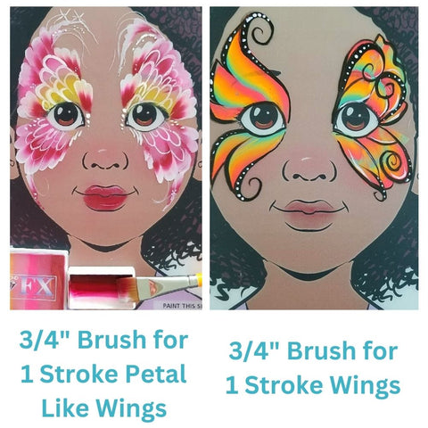 Face paint steps for Butterfly designs