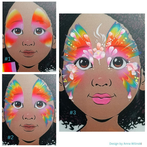 Butterfly face painting design step by step - Anna Wilinski