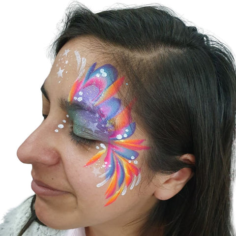 Face Painting Butterfly design by Anna Wilinski 1 stroke