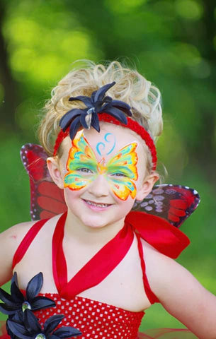Christi Draves Butterfly Fairy Face Paint Idea for Halloween