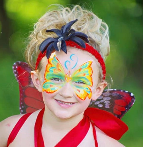 How to Face Paint - Butterfly Face Paint Tutorial — Jest Paint - Face ...