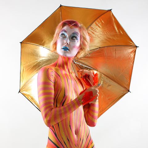 Simple Body Paint Ideas: Circus Performer