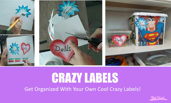 DIY toy box labels with face paint covid-19 corona virus stay home stay safe crafts