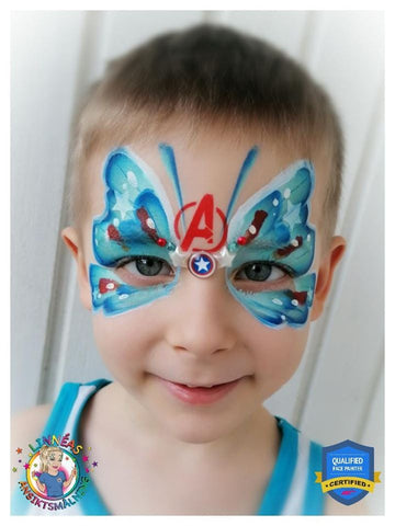 Linnea's American Butterfly Face Painting