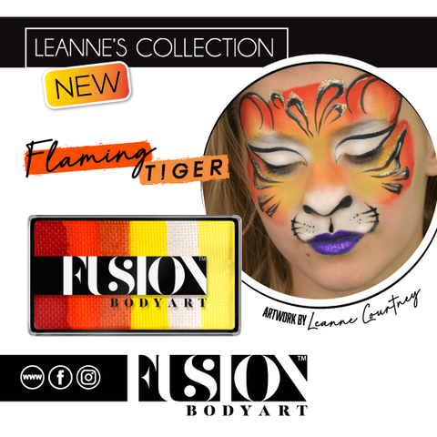 Leannes Flaming Tiger One stroke design