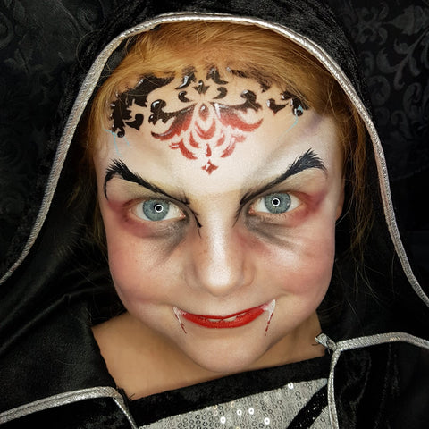 Face Art by Terri Vampire face paint makeup for girls