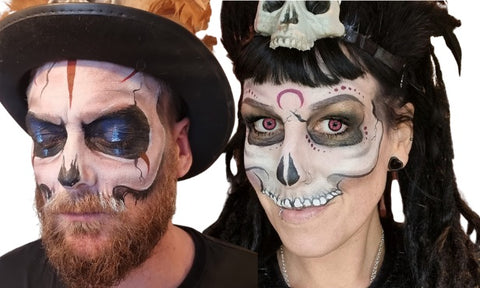 Face Art by Terri Terri Thomson skulls together