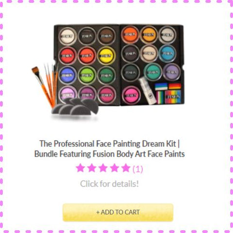 The Professional Face Painting Dream Kit | Bundle Featuring FUSION Body Art Face Paints