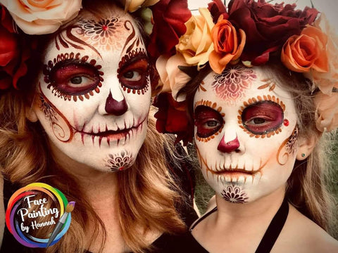 Face Painting by Hannah - Hannah Dodd Sugar Skulls in browns