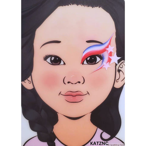 KATZNC Face Painting 4th of July Design