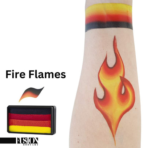 Fusion Fire Flames Demo Face Paint