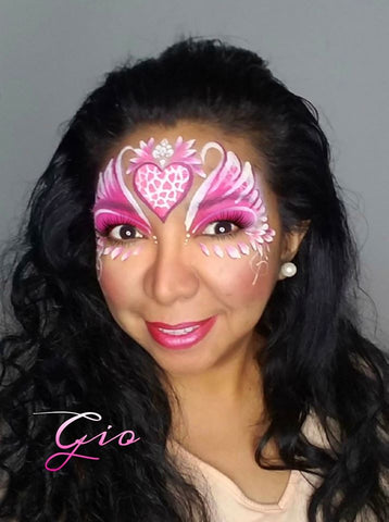 Gio Guzman Face Painting Butterfly Design Valentine's Day Twist