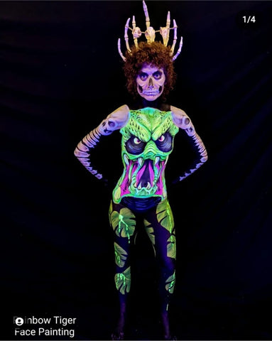 Heather Saxon-Porter - Black Light Body Painting