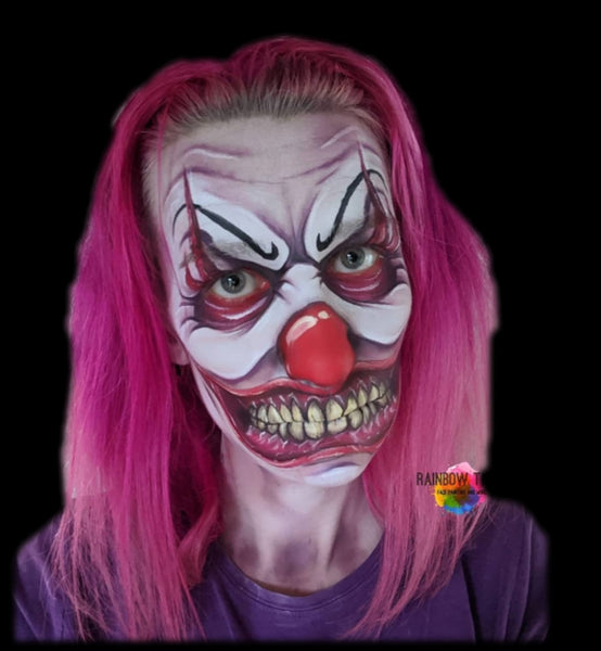 Heather Saxon Porter IT Pennywise face painting