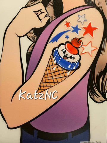 KatzNC Face Painting - Ice Cream code for 4th of July
