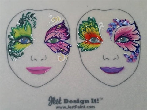 Face Painting Butterfly designs by Anna Wilinski