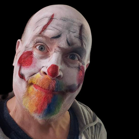 Karen Schuld - rainbow beard clown face paint