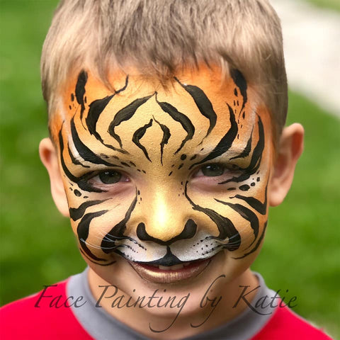 Katie Juul Koyle Golden Tiger Face Paint Idea