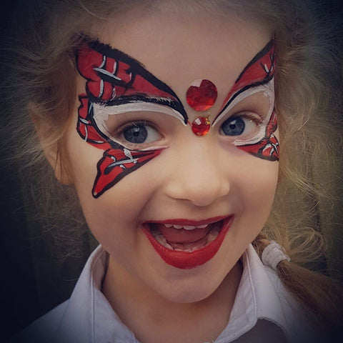 Kay Norris Butterfly Spiderman face painting