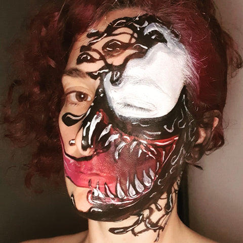 Kay Norris ,Sparkle And Pop Face and Body Art - venom face paint idea