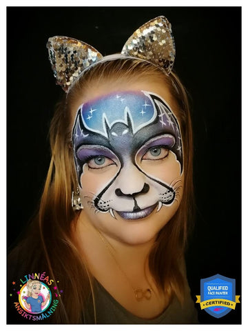 Linnea Novak Batman Cat face painting design