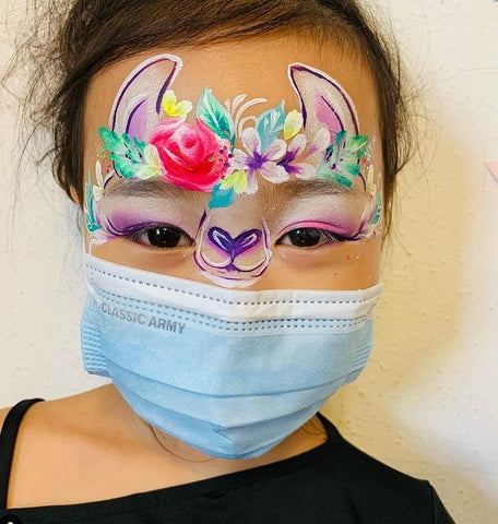 Kiki Lee Llama design with Mask face painting
