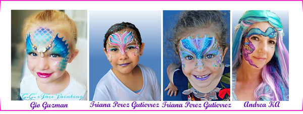 Mermaid Crown Face Painting Designs