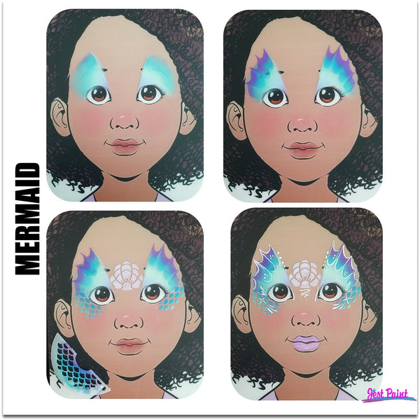 Mermaid Face Paint Jest Paint Step by Step Tutorial face paint