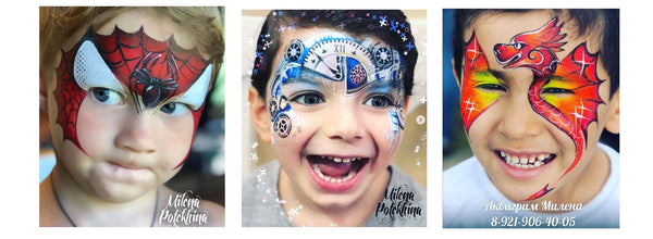 Milena Potekhina face painting boy designs