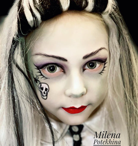 Milena Potekhina Scary Frankenstein girl Frankie Face Paint Makeup IG.jpg