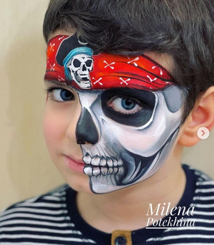 Milena Potekhina Pirate Skull Face Painting Idea