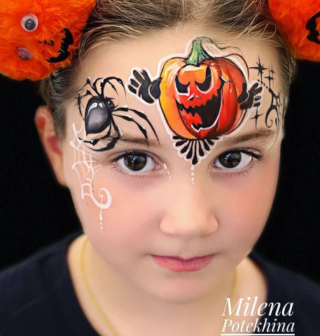 Milena Potekhina spider and pumpkin kid  from IG