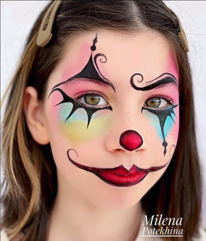 Milena Potekhina Clown face girl