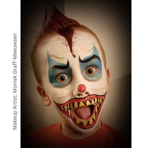 scary clown face paintings