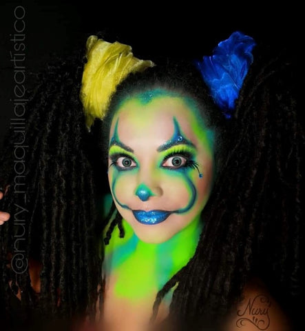 Nury Matarrita Inspirada en ti - Neon Clown - pretty Makeup Idea