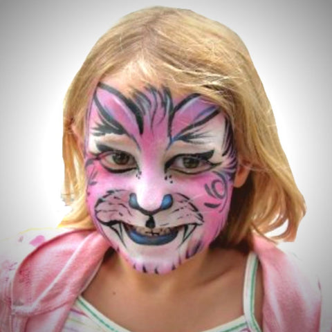 Anna Wilinski Makeup Artist - Pink cat face paint idea - Tiger