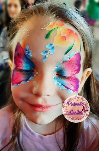 Pintando Lunitas Butterfly Face Paint