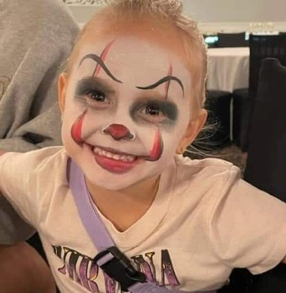Princess Bonnie Clown makeup IT Face Paint