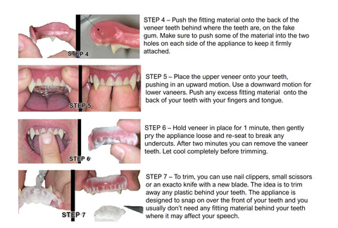 Wolfe FX Dental Distortions caps fake teeth veneers for costumes Instructions tutorial