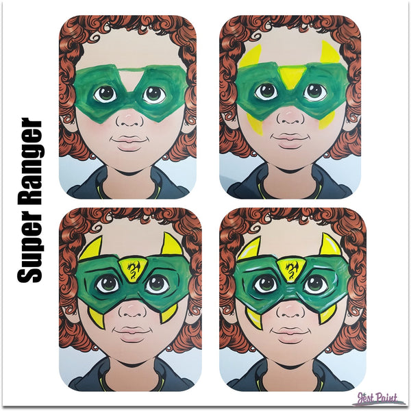 power ranger style face paint design