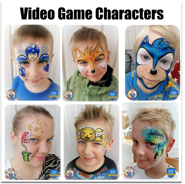 Linnéa Önnerby Novak Face painting sonic the hedgehog