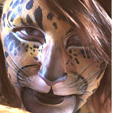 Cheetah Face Paint by Anna Wilinski
