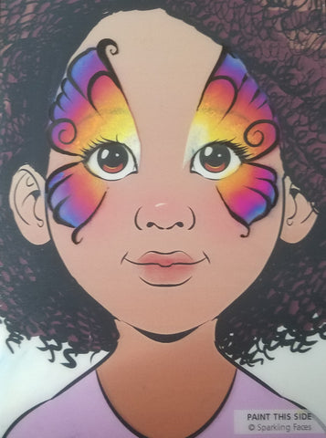 Butterfly Wing Face Paint Line Work Options