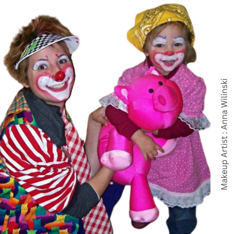 Clash the Clown and Oshi Bear the Clown Easy Auguste Makeup