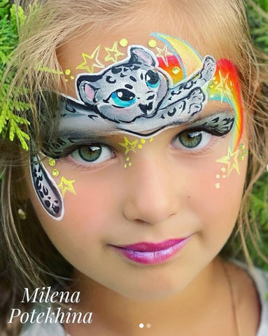 Milena Potekhina Cheetah face paint